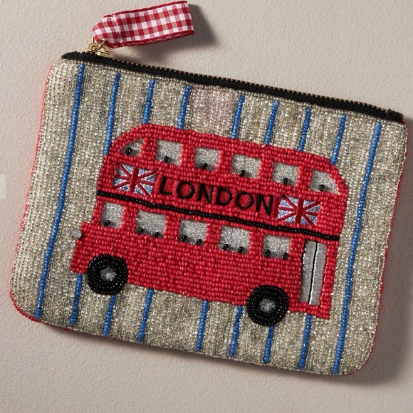Anthropologie Handbags - Anthropologie Beaded City Pouch-London NWT